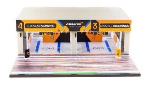 Diecast model cars McLaren F1 Base Diorama Pit garage Diorama Team formule 1 1/64 Tarmac Works