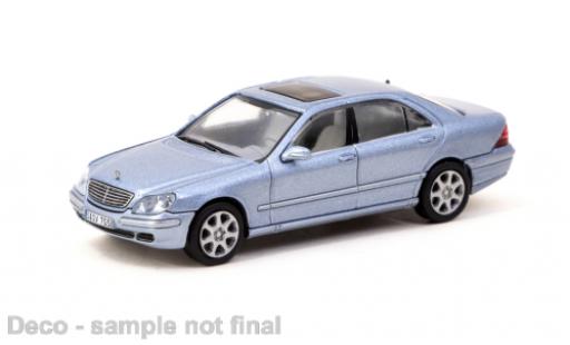Diecast model cars Mercedes S Base S-classe metallise blue 1/64 Tarmac Works