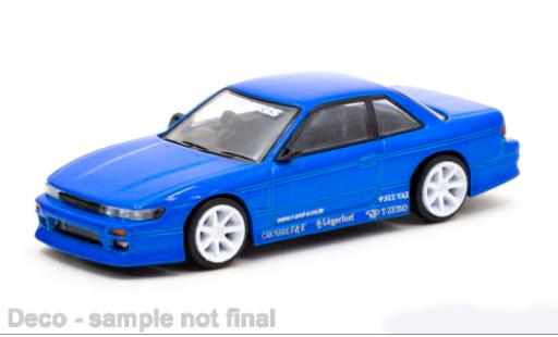Diecast model cars Nissan Silvia S13 () Vertex metallise blue 1/64 Tarmac Works