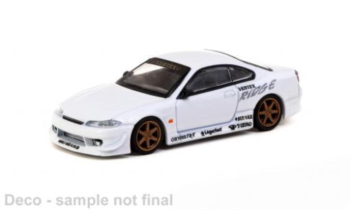 Diecast model cars Nissan Silvia S15 () VERTEX metallise white 1/64 Tarmac Works