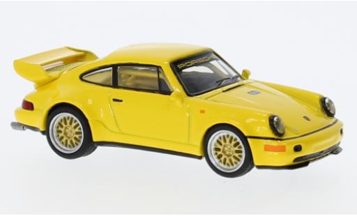 Diecast model cars Porsche 911 RSR yellow 1/64 Tarmac Works