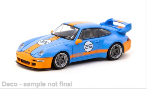 Diecast model cars Porsche 911 Base Gunther Works blue clair/orange 1/64 Tarmac Works