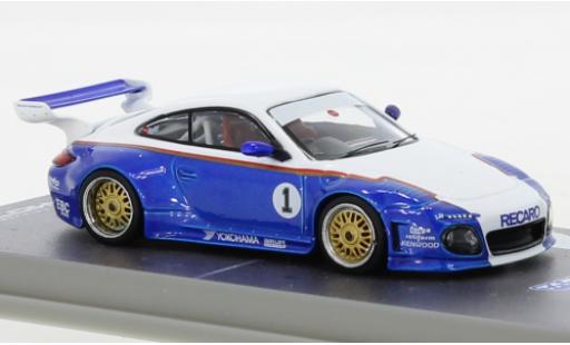 Diecast model cars Porsche 911 Base Old & Nouveau blue/white 1/64 Tarmac Works