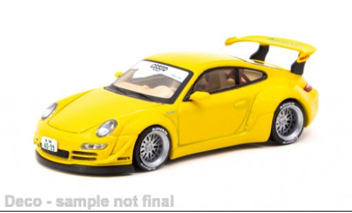 Diecast model cars Porsche 911 RWB yellow Notting Hill 1/64 Tarmac Works