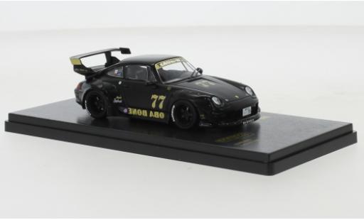 Diecast model cars Porsche 911 RWB matt-black Oba Bone 1/64 Tarmac Works