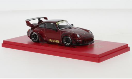 Diecast model cars Porsche 911 RWB metallise red/gold 1/64 Tarmac Works