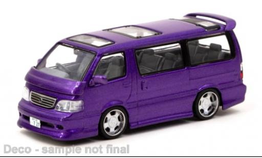Diecast model cars Toyota Hiace Waggon Custom metallise purple 1/64 Tarmac Works