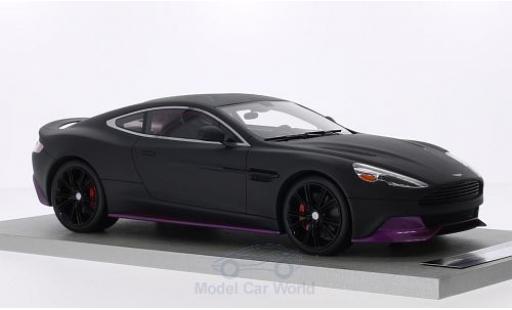 Diecast model cars Aston Martin Vanquish coupe matt-black/metallic purple with rotem Interieur 1/18 Tecnomodel