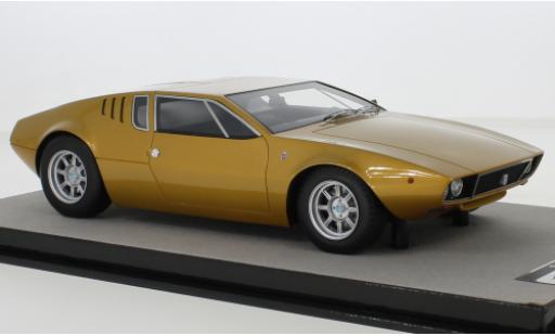 Diecast model cars De Tomaso Mangusta Coupe gold 1971 1/18 Tecnomodel