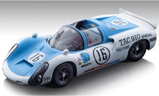 Diecast model cars Porsche 910 Base No.16 Taki Racing Organisation Japan Grand Prix Car Race Fuji 1969 H.Kazato/H.Hasegawa 1/18 Tecnomodel