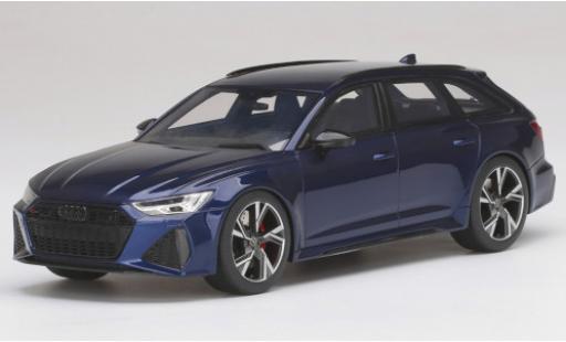 Diecast model cars Audi RS6 carbon black edition Avant metallic blue 1/18 Top Speed