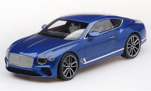 Diecast model cars Bentley Continental GT metallic blue 2018 test 1/18 Top Speed