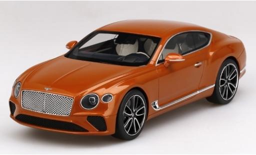 Diecast model cars Bentley Continental GT metallic orange 2018 1/18 Top Speed