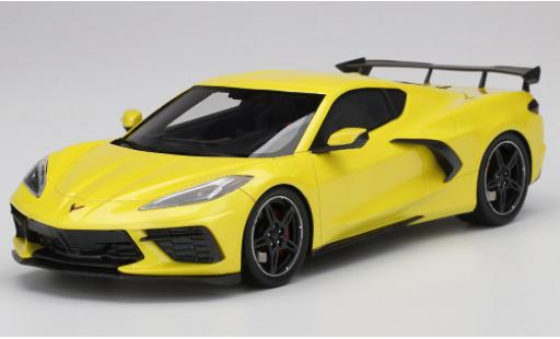 Diecast model cars Chevrolet Corvette Stingray C8 metallic yellow 2020 1/18 Top Speed