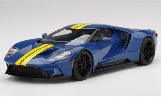 Diecast model cars Ford GT Berlinetta blue/yellow 1/18 Top Speed