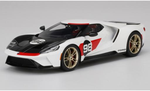 Diecast model cars Ford GT Heritage Edition white/black 2021 1/18 Top Speed