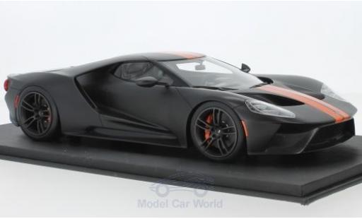 Diecast model cars Ford GT Berlinetta matt-black/orange 1/18 Top Speed
