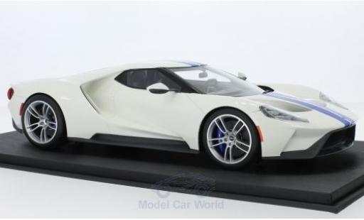 Diecast model cars Ford GT Berlinetta white/blue 1/18 Top Speed