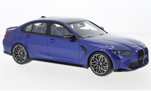 Diecast model cars Bmw M3 Competition (G80) metallise blue 2021 1/18 Top Speed