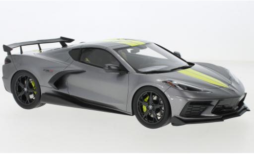 Diecast model cars Chevrolet Corvette Stingray C8 IMSA GTLM Championship Edition metallise grey/yellow 1/18 Top Speed