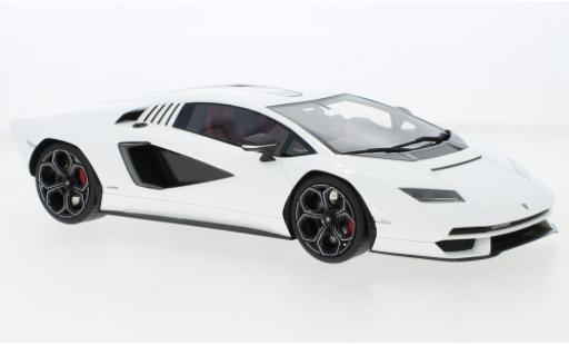 Diecast model cars Lamborghini Countach LPI 800-4 white 2021 1/18 Top Speed