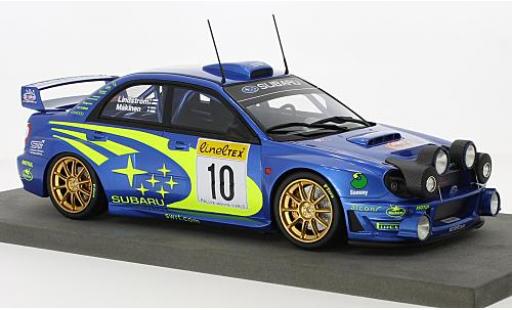 Diecast model cars Subaru Impreza WRC S7 No.10 Rally WM Rally Monte Carlo 2002 avec Zusatzscheinwerfer T.M&Atilde;&curren;kinen/K.Lindstr&Atilde;&para;m 1/18 Topmarques Collectibles
