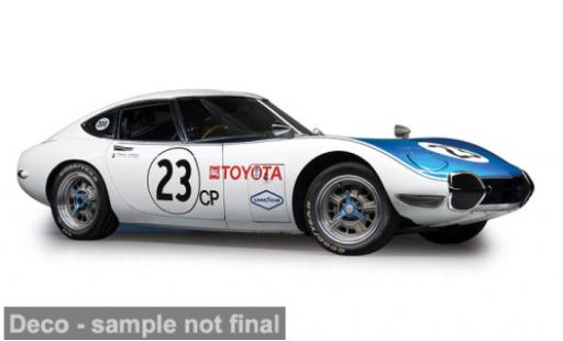 Diecast model cars Toyota 2000 GT 1967 white/blue 1/64 IXO America