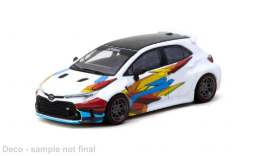 Diecast model cars Toyota Corolla GR Widebody white/Dekor 2025 1/64 Tarmac Works
