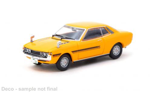 Diecast model cars Toyota Corolla 1600 GT (TA22) yellow 1970 1/64 Tarmac Works