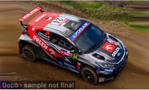 Diecast model cars Toyota Yaris Rally2 GR Rally 2 Rally Chile 2025 #24 K.Kajetanowicz/M.Szczepaniak 1/43 IXO