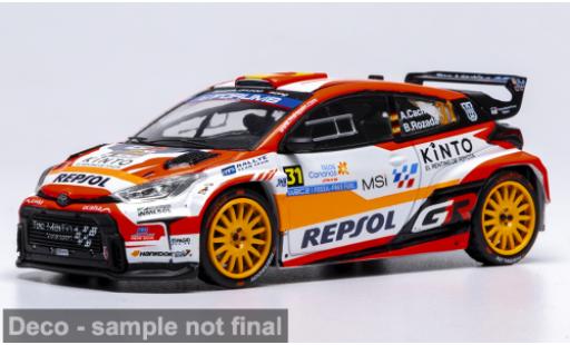 Diecast model cars Toyota Yaris Rally2 GR Rally Islas Canaris 2025 #31 A.Cachon/A.Dumand 1/43 IXO