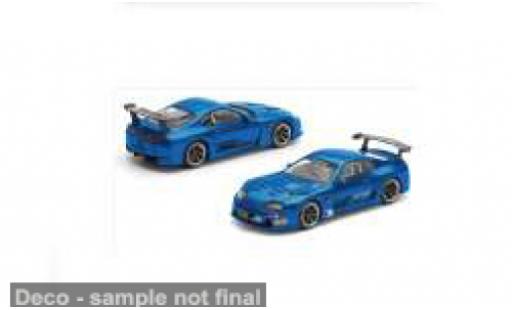 Diecast model cars Toyota Supra Super GT GT500 (A80) blue 1/64 Pop Race
