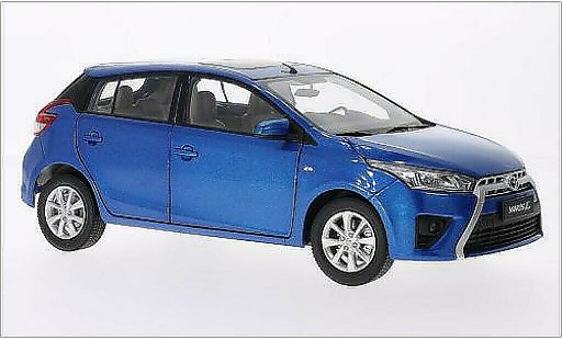 Toyota Yaris Base 1/18 Paudi blue 2014 diecast model cars