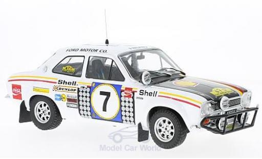 Diecast model cars Ford Escort RS 1600 MK I No.7 Rally Safari 1972 H.Mikkola/G.Palm without Vitrine 1/18 Triple 9 Collection