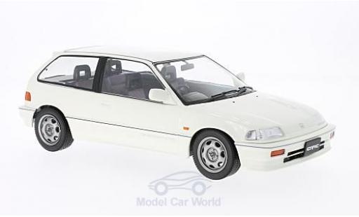 Diecast model cars Honda Civic Base EF-3 Si white RHD 1987 without Vitrine 1/18 Triple 9 Collection