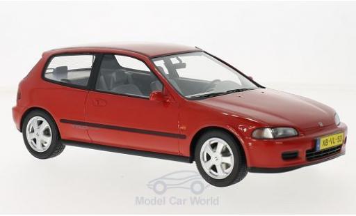 Diecast model cars Honda Civic Base VTi Hatchback red 1992 without Vitrine 1/18 Triple 9 Collection