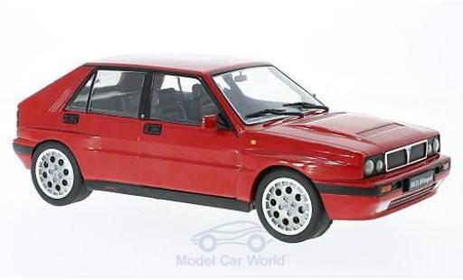 Diecast model cars Lancia Delta HF Integrale 16V red 1990 without Vitrine 1/18 Triple 9 Collection