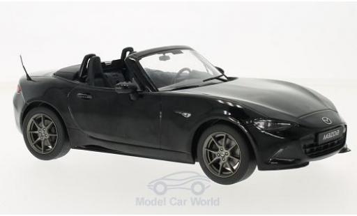 Diecast model cars Mazda MX5 PRHT black 2015 with abnehmbarem Softtop without Vitrine 1/18 Triple 9 Collection