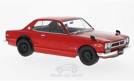 Diecast model cars Nissan Skyline 2000 GT-R KPGC10 red RHD 1/18 Triple 9 Collection