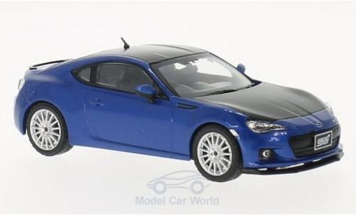 Diecast model cars Subaru BRZ STI metallic blue/carbon RHD Tokyo Autosalon 2012 1/43 Triple 9 Collection