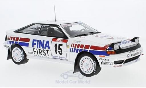 Diecast model cars Toyota Celica Rally GT-4 (ST 165) No.15 Team Europe Fina Tour de Corse 1991 M.Duez/K.Wicha 1/18 Triple 9 Collection
