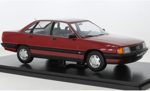 Diecast model cars Audi 100 berline (C3) red 1989 1/18 Triple 9 Collection