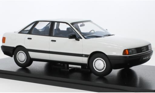 Diecast model cars Audi 80 berline (B3) white 1989 1/18 Triple 9 Collection