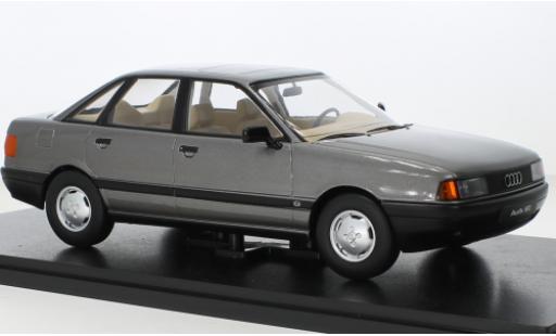 Diecast model cars Audi 80 berline (B3) metallise grey 1989 1/18 Triple 9 Collection