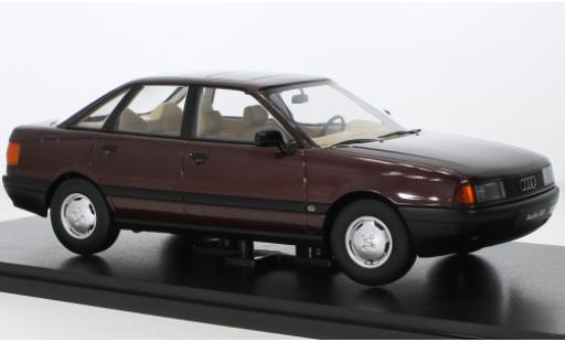 Diecast model cars Audi 80 berline (B3) metallise red 1989 1/18 Triple 9 Collection