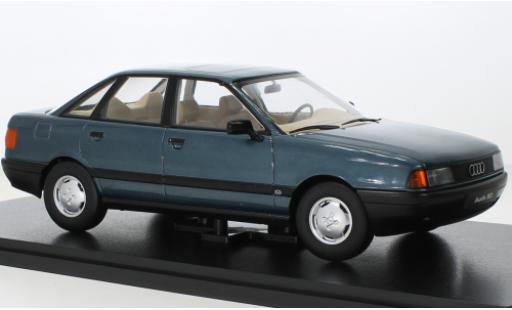 Diecast model cars Audi 80 berline (B3) metallise turquoise 1989 1/18 Triple 9 Collection