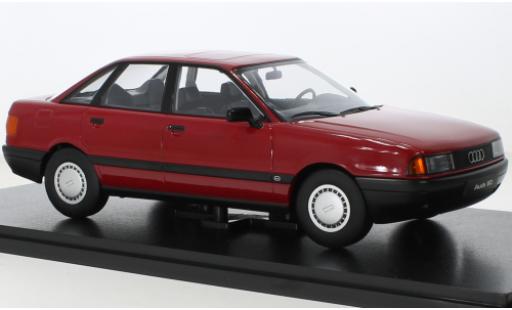 Diecast model cars Audi 80 berline (B3) red 1989 1/18 Triple 9 Collection