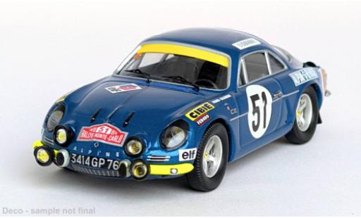 Diecast model cars Alpine A110 rallye Rally Monte Carlo 1970 #51 1/43 Trofeu