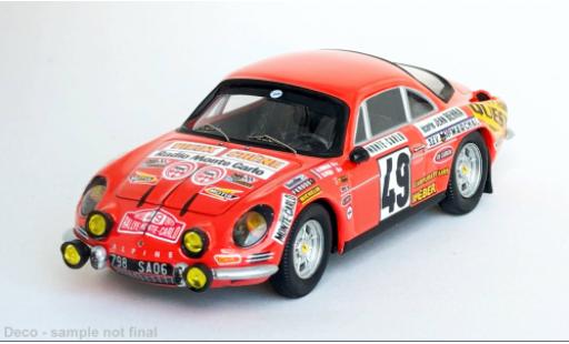Diecast model cars Alpine A110 rallye Rally Monte Carlo 1973 #49 1/43 Trofeu