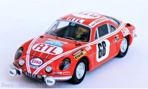 Diecast model cars Alpine A110 rallye Renault Herault Rally 1972 #68 1/43 Trofeu
